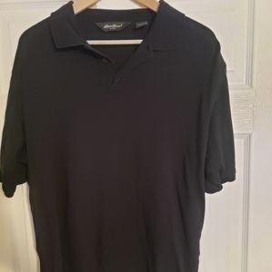Eddie bauer's soft pique polo. Black size lg